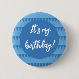 Chapa azul cumpleaños button