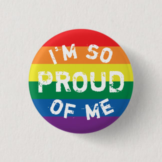 Chapa Bandera Orgullo Gay So Proud - Liebe ist Lie Button