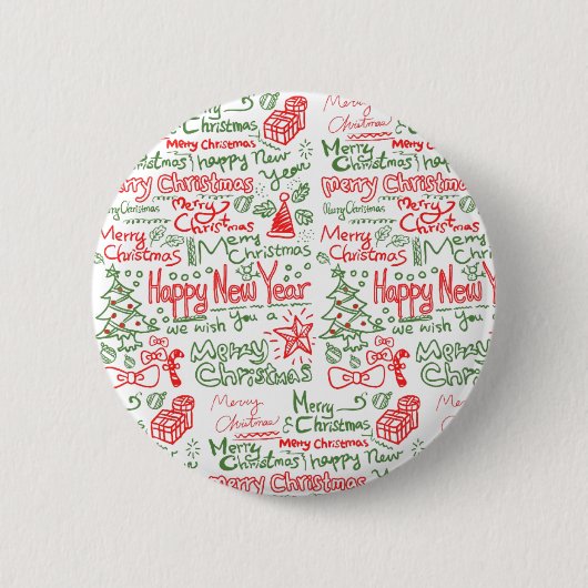Chapa redonda de 5 cm con diseño navideño button (Vorderseite)