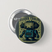 Chapa Redonda De 5 cm Vintager Roboter Button (Vorne & Hinten)