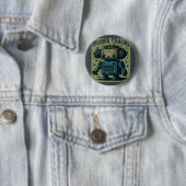 Chapa Redonda De 5 cm Vintager Roboter Button (Beispiel)