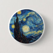 Chapa redonda de La noche estrellada de Van Gogh Button (Vorderseite)