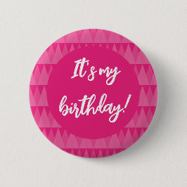 Chapa rosa cumpleaños button