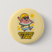 Chapa sandía skater divertida verano button (Vorderseite)