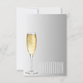 Chapaine Sparkling Weinglas Grau Vanilla Einladung (Vorderseite)