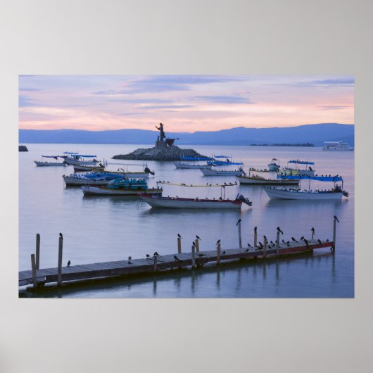 Chapala-Insel und Pier Poster (Vorne)