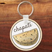 Chapati Roti Indian Food Bread Flatbread Bakery Schlüsselanhänger (Vorderseite)