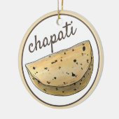 Chapati Roti Indian Food Bread Flatbrett Feinschme Keramik Ornament (Links)
