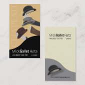 "Chapeau" Milliner, Hut-Designer, Haberdasher Visitenkarte (Vorne/Hinten)