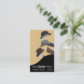 "Chapeau" Milliner, Hut-Designer, Haberdasher Visitenkarte (Stehend Vorderseite)