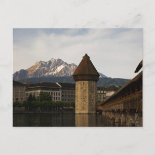 Chapel bridge (Kappelbrücke) switzerland postcard Postkarte