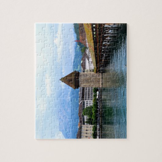 Chapel Bridge - Mt. Pilatus - Luzern Switzerland Puzzle (Vertikal)