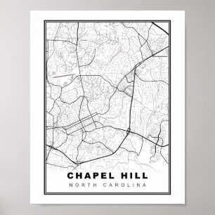 Chapel Hill Karte Poster