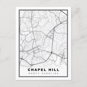 Chapel Hill Map Postkarte