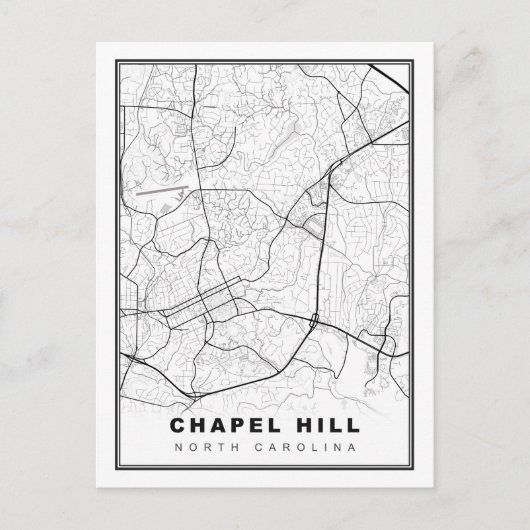 Chapel Hill Map Postkarte (Vorderseite)