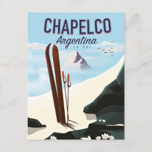 Chapelco Argentinien zum Skifahren Postkarte