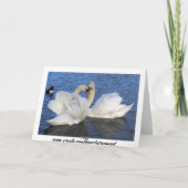 Chaperoned Swan Heart Liebe Karte (Rückseite)