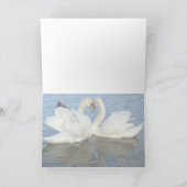 Chaperoned Swan Heart Liebe Karte (Innenseite)