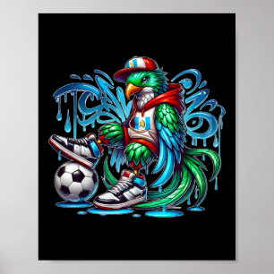 Chapin Guate Vogel Guatemala Flagge Urbyn Quetzal Poster