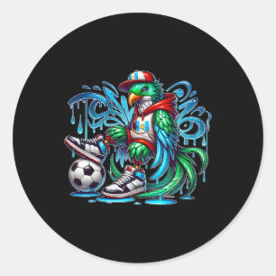 Chapin Guate Vogel Guatemala Flagge Urbyn Quetzal  Runder Aufkleber