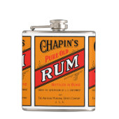 Chapins Rum-Label Flachmann (Vorderseite)