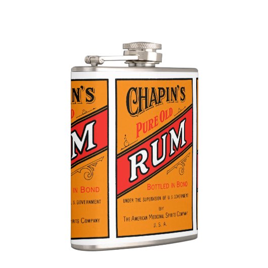 Chapins Rum-Label Flachmann (Rechts)