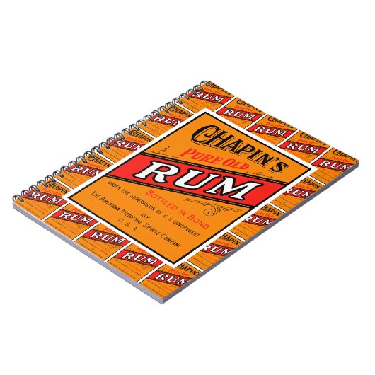 Chapins Rum-Label-Multiprint Notizblock (Linke Seite)