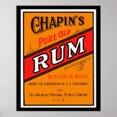 Chapins Rum-Label Poster (Vorne)