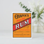 Chapins Rum-Label Postkarte (Stehend Vorderseite)