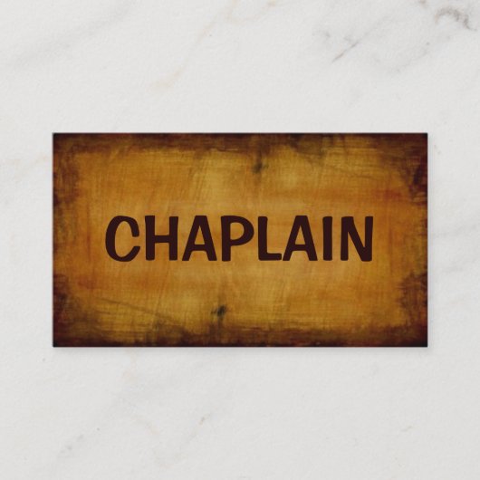 Chaplain Antique Business Card Visitenkarte (Vorderseite)