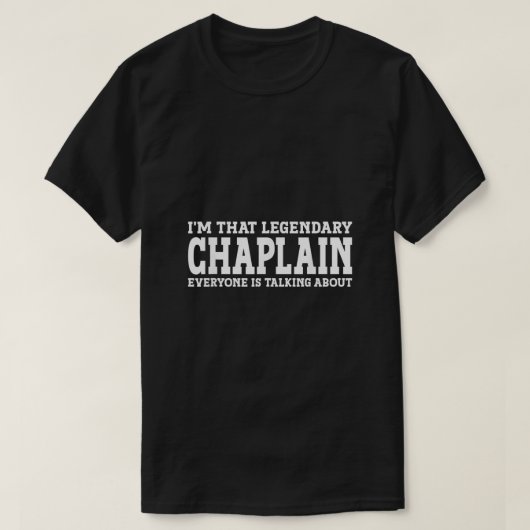 Chaplain Job Titel Mitarbeiter Funny Worker T-Shirt (Design vorne)
