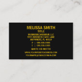 Chaplain Sunshine Damask Business Card Visitenkarte (Rückseite)