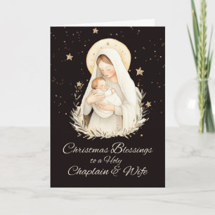 Chaplain und Ehefrau Weihnachten Segeln Karte