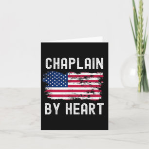 Chaplain US sa Flag Profession Retro Job Titel Karte
