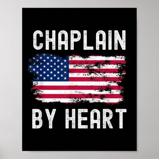 Chaplain US sa Flag Profession Retro Job Titel Poster (Vorne)