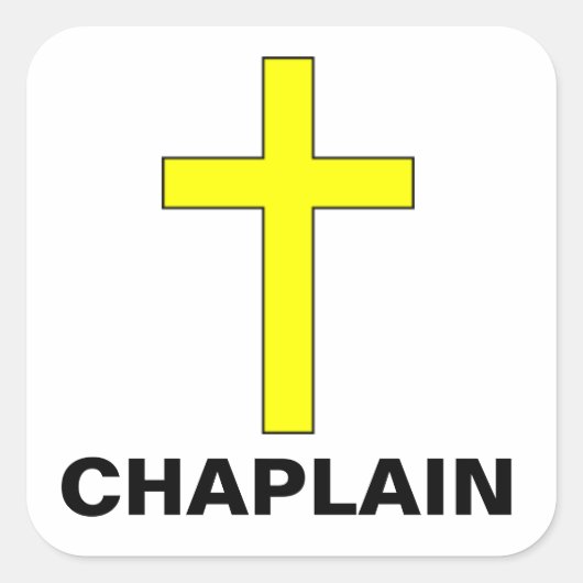 Chaplain Vehicle Decal Quadratischer Aufkleber (Vorderseite)