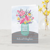 Chaplain Wedding Anniversary Segen Jar Vase Karte (Gelbe Blume)