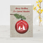 Chaplain Weihnachtsschmuck mit Manger Karte (Gelbe Blume)