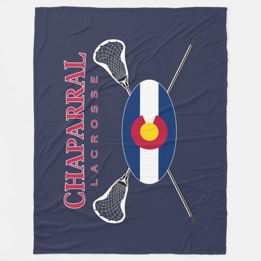 ChapLAX Flaggen-Logo auf blauer Fleece (3 Größen) (Vorderseite)