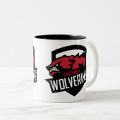 ChapLAX Wolverine-Schild Zwei-Ton Tasse (VorderseiteRechts)