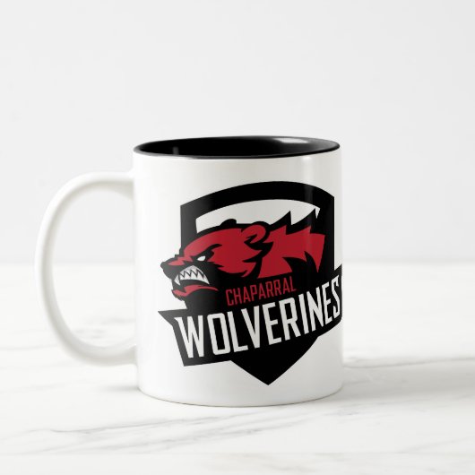 ChapLAX Wolverine-Schild Zwei-Ton Tasse (Links)