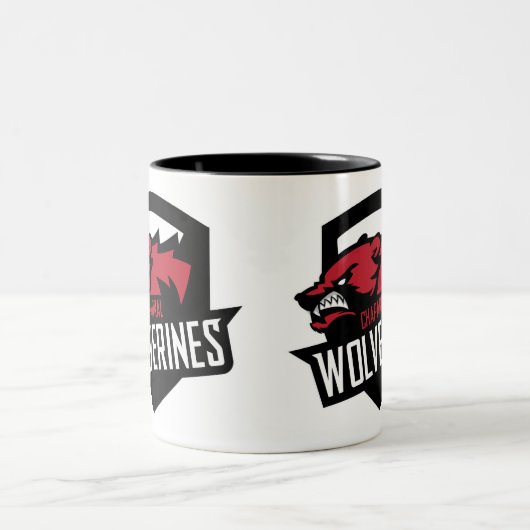 ChapLAX Wolverine-Schild Zwei-Ton Tasse (Mittel)
