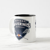 ChapLAX Wolverine-Schild Zwei-Ton Tasse (Vorderseite Links)