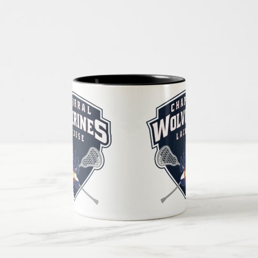 ChapLAX Wolverine-Schild Zwei-Ton Tasse (Mittel)