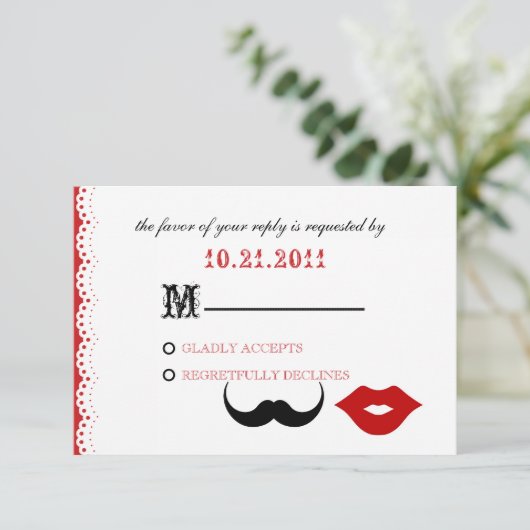 CHAPLIN - APPRED RSVP KARTE (Stehend Vorderseite)