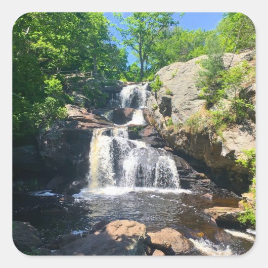 Chapman Falls Serenity Quadratischer Aufkleber (Vorderseite)