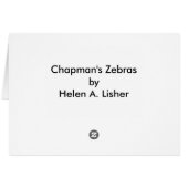 Chapmans Zebras (Rückseite Horizontal)