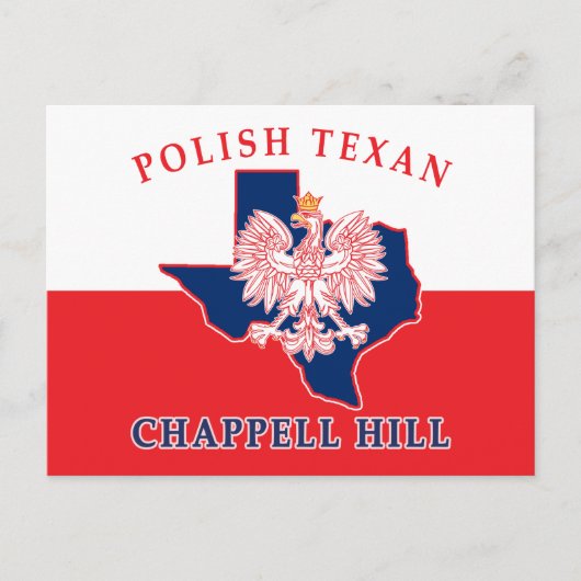 Chappell Hill Polnisch Texan Postkarte (Vorderseite)