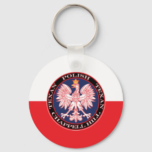 Chappell Hill Round Polish Texan Schlüsselanhänger