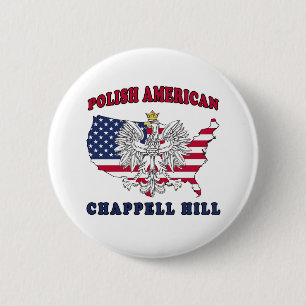Chappell Hill Texas Polnischer Amerikaner Button